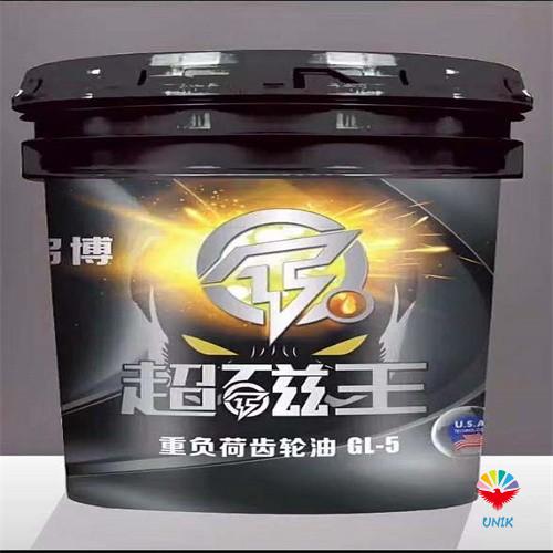 in mold label for engine oil bucket