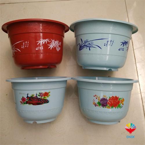 in mold label for plastic flower pot